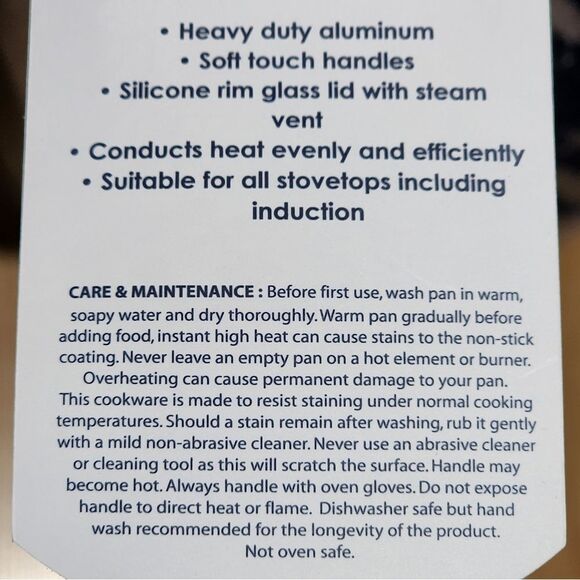 D&W Premium Cookware 7in Saucepan Casserole with Lid Charcoal Aluminum 1.9QT - Picture 5 of 15